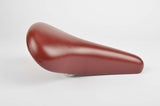 NEW Touring vinyl Saddle in dark red with seatpost clamp from 1985 NOS