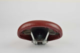 NEW Touring vinyl Saddle in dark red with seatpost clamp from 1985 NOS