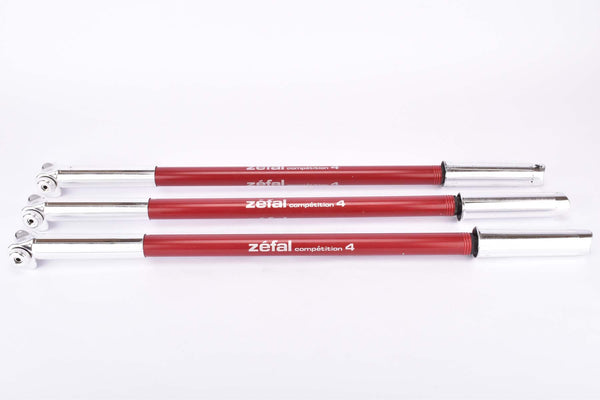 NOS Zefal Competition 4 red/chrome bike pump in 520-560mm for SV-Valve (presta valve/scalverand Ventil) second quality (3 pcs / 10 pcs)