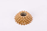 NOS Shimano UG 6-speed cassette with 13-24 teeth from 1986, gold