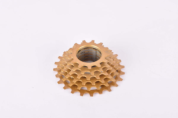 NOS Shimano UG 6-speed cassette with 13-24 teeth from 1986, gold