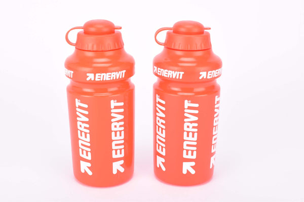 NOS set of 2 Andriolo Made in Italy red Enervit 500ml water bottles