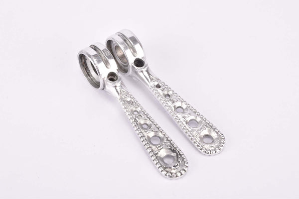 Very rare light weight drilled / drillum Campagnolo first generation Gran Sport Open C #601 & #602 Gear Lever Shifter Set, levers only from the 1950s