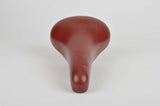 NEW Touring vinyl Saddle in dark red with seatpost clamp from 1985 NOS