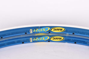 NOS Mavic CXP 21 clincher rimset (2rims) 700c/622mm with 36 holes from the 1990s, blue