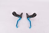 NOS blue anodized Tektro flatbar cantilver Brake Lever Set from the 1990s