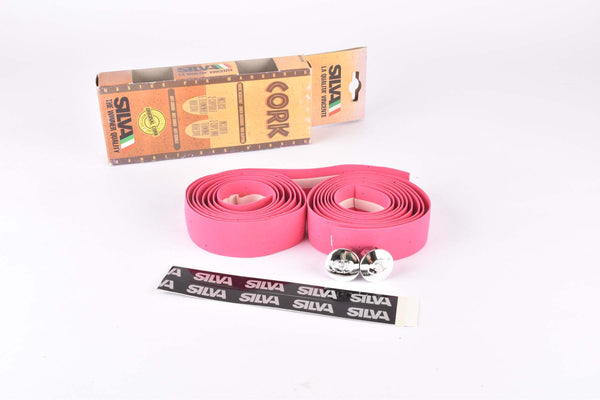 NOS Silva Cork handlebar tape in pink from the 1990s