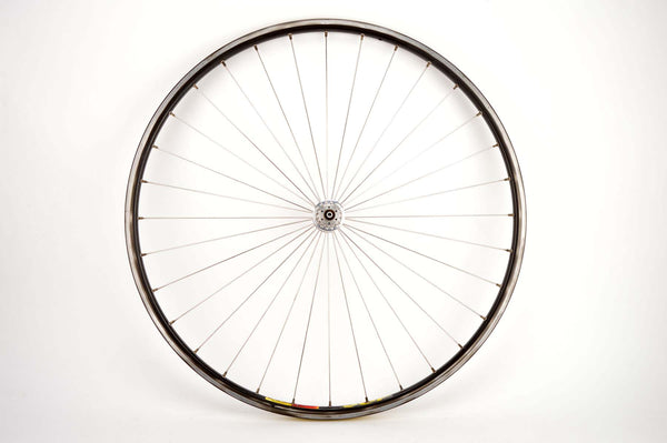 Radial spoked front Wheel with Mavic Open SUP CD clincher rim and Mavic 501 hub from the 1980s