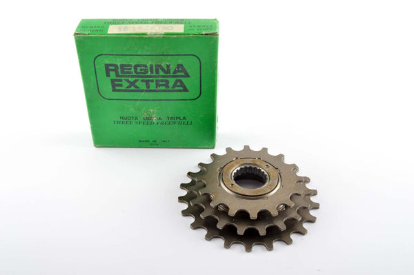 NEW Regina Extra 3-speed Freewheel with 16-19-22 teeth from the 1960s - 80s NOS/NIB
