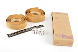 NOS/NIB Cinelli cork natural-colored handlebar tape with silver end plugs from the 1980s