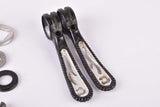 Black Campagnolo Record #1014 Aero braze on Gear Lever Shifter Set with Chesini Panto from the 1980s
