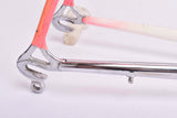Defective neon pink yellow and white vintage road bike frame in 55.5 cm (c-t) / 54 cm (c-c)