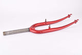 26" Red MTB Steel Fork with Eyelets for Fenders and Rack