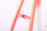 Defective neon pink yellow and white vintage road bike frame in 55.5 cm (c-t) / 54 cm (c-c)