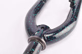 NOS 26" Black Splatter Green MTB Steel Fork with Eyelets for Fenders