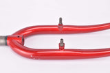 26" Red MTB Steel Fork with Eyelets for Fenders and Rack