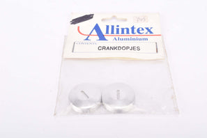 NOS Allintex Aluminium silver anodized light weight tuning crank set dust cap set