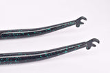 NOS 26" Black Splatter Green MTB Steel Fork with Eyelets for Fenders