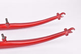 26" Red MTB Steel Fork with Eyelets for Fenders and Rack