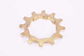 NOS Shimano Dura-Ace EX #7200 5-speed and 6-speed golden Cog second position, Uniglide (UG) Cassette Sprocket with integrated spacer, with 12 teeth from the 1980s
