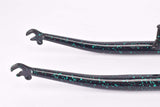 NOS 26" Black Splatter Green MTB Steel Fork with Eyelets for Fenders