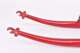 26" Red MTB Steel Fork with Eyelets for Fenders and Rack