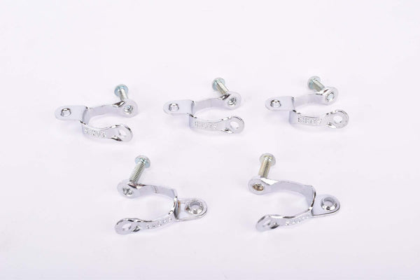 NOS Sachs / Sachs-Huret clamp-on chainstay cable guide with cable casing / housing stop from the 1970s - 1990s (5 pcs)