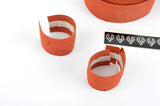 NEW Cinelli cork rustred handlebar tape with silver end plugs from the 1980s NOS/NIB