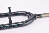 NOS 26" Black Splatter Green MTB Steel Fork with Eyelets for Fenders
