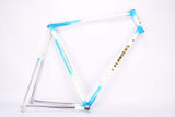 Blue and white Flanders vintage road bike frame in 61.5 cm (c-t) / 60 cm (c-c) from the 1980s