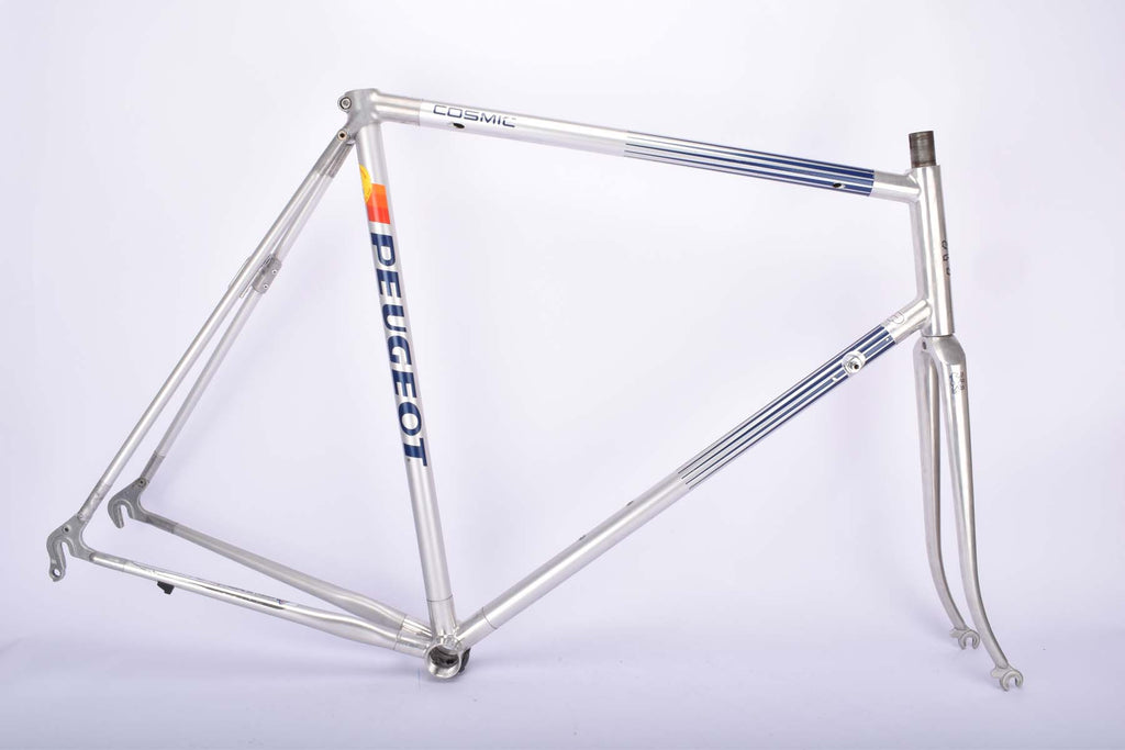 fahrradrahmen peugeot Peugeot A 300 Cosmic vintage aluminum road bike frame in 62 cm (c-t) / 60.5 cm (c-c) with Aviatube Dural tubing from 1987 Peugeot A 300 Cosmic vintage