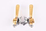 NOS real Gold plated Campagnolo Record #1014 clamp-on shifters from the 1970s