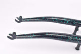 NOS 26" Black Splatter Green MTB Steel Fork with Eyelets for Fenders