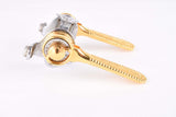 NOS real Gold plated Campagnolo Record #1014 clamp-on shifters from the 1970s