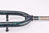 NOS 26" Black Splatter Green MTB Steel Fork with Eyelets for Fenders