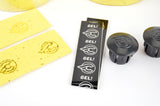 NEW Cinelli gel cork yellow handlebar tape with black end plugs from the 1990s NOS/NIB
