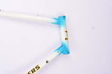 Blue and white Flanders vintage road bike frame in 61.5 cm (c-t) / 60 cm (c-c) from the 1980s
