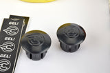 NEW Cinelli gel cork yellow handlebar tape with black end plugs from the 1990s NOS/NIB