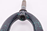 NOS 26" Black Splatter Green MTB Steel Fork with Eyelets for Fenders