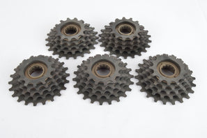 NOS 5 Shimano 5-speed freewheels, 13-22 teeth, from the 1980s