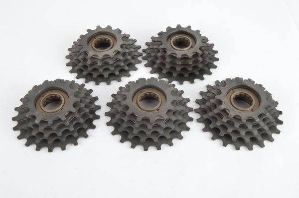 NOS 5 Shimano 5-speed freewheels, 13-22 teeth, from the 1980s