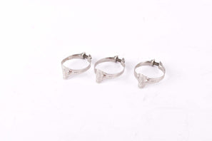 Campagnolo #649 top tube cable housing guide clip / clamp outer band set from the 1960s - 1980s