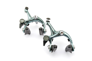 NEW green anodized Shimano 105 #BR-1050 standard reach brake calipers from 1985-88 NOS