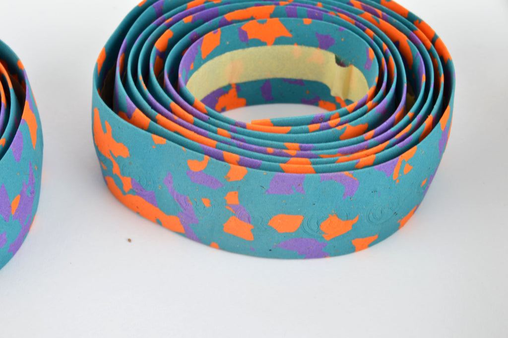 NEW Cinelli cork splash colored handlebar tape with silver end plugs f