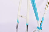 Blue and white Flanders vintage road bike frame in 61.5 cm (c-t) / 60 cm (c-c) from the 1980s