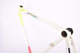 Defective neon pink yellow and white vintage road bike frame in 55.5 cm (c-t) / 54 cm (c-c)