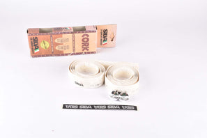 NOS Silva Cork branded De Rosa handlebar tape in white from the 1990s