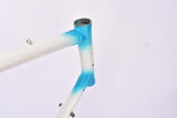 Blue and white Flanders vintage road bike frame in 61.5 cm (c-t) / 60 cm (c-c) from the 1980s