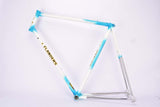 Blue and white Flanders vintage road bike frame in 61.5 cm (c-t) / 60 cm (c-c) from the 1980s