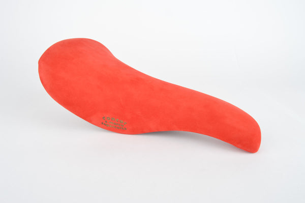 Selle San Marco Concor Supercorsa Leather Saddle Suede Chamois Leather/Red